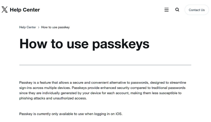 固始苹果维修店铺分享iOS用户如何通过通行密钥(Passkey)登录 
